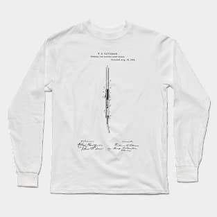 Terminal for Electric Light Cable Vintage Patent Hand Drawing Long Sleeve T-Shirt